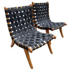 Pair of Domus Strap Chairs by van Beuren