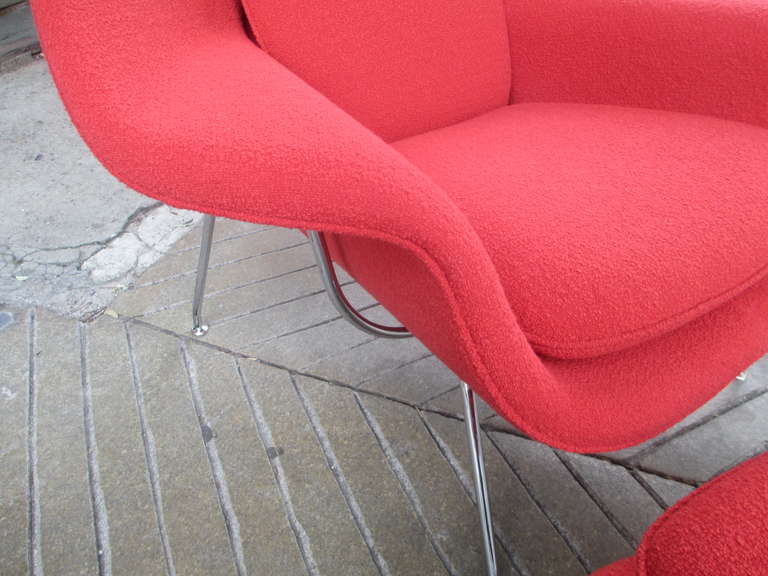 Mid-Century Modern Saarinen for Knoll Womb Chair and Ottoman