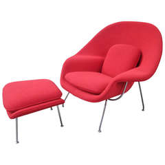 Vintage Saarinen for Knoll Womb Chair and Ottoman