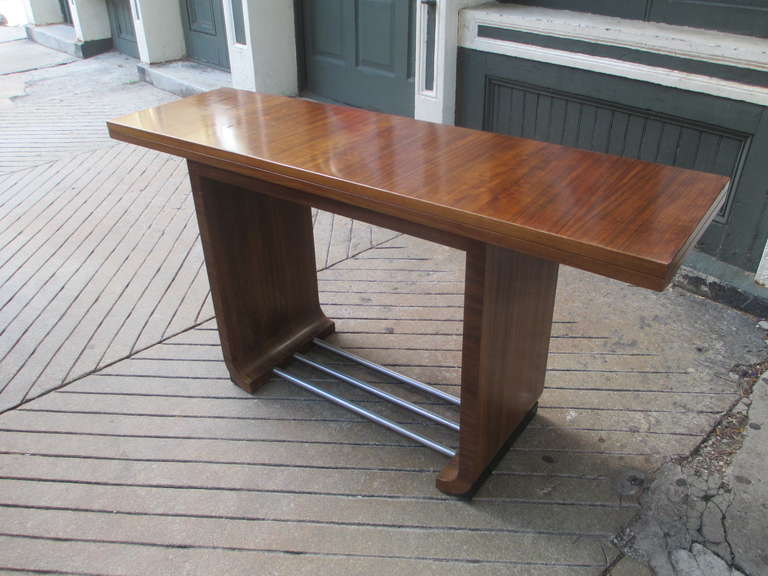 Gilbert Rohde East Indian Laurel For Heman Miller Console Dining Rohde S Useful And Beautiful Console Table That Can Double As A Dining Room Via