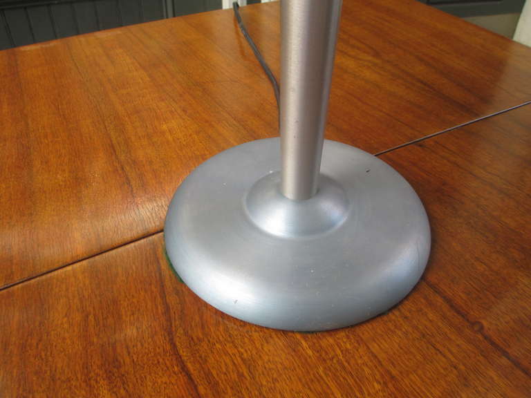 Art Deco Soundrite Corporation Machine Age Spun Aluminum Lamp