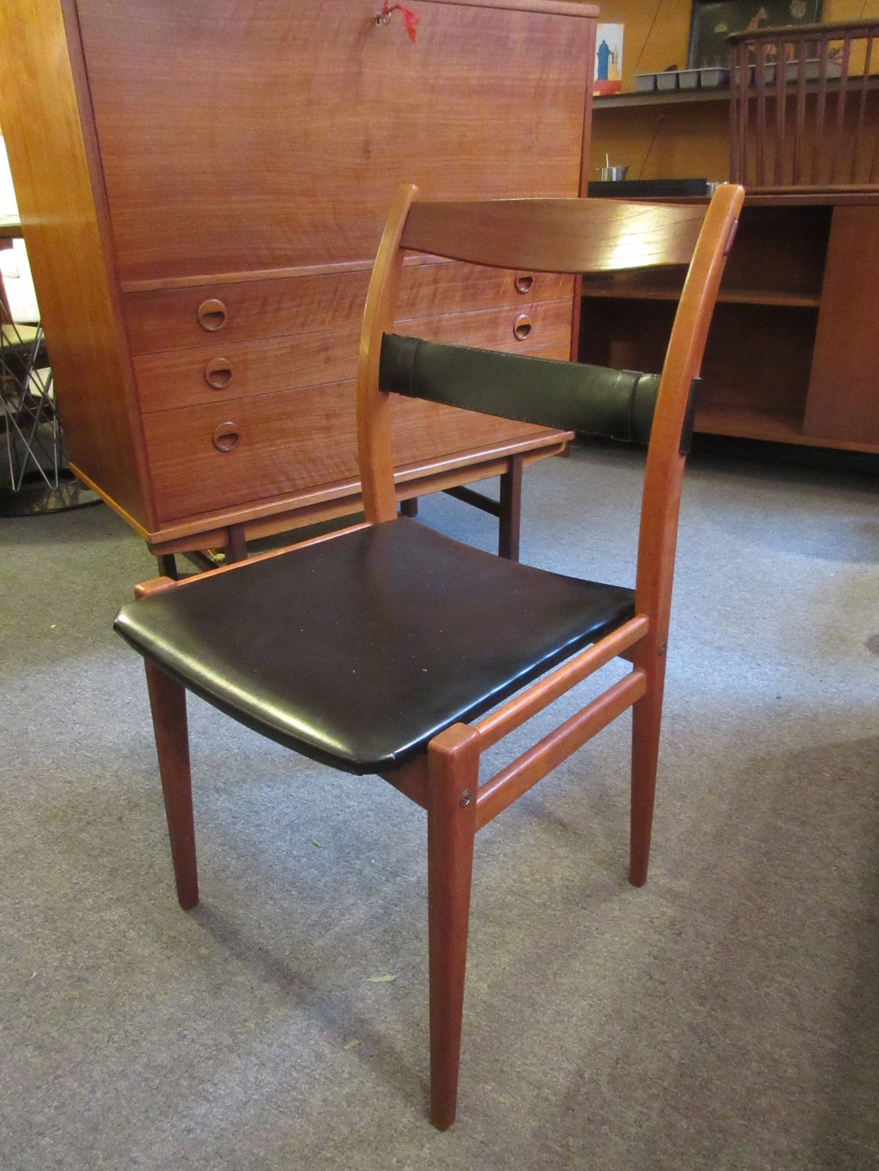 Mid-Century Modern DUX Teak Drop-Front Desk