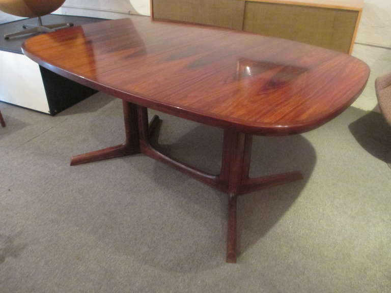 Danish Gudme Rosewood Table with  Six Svegards Rosewood Chairs