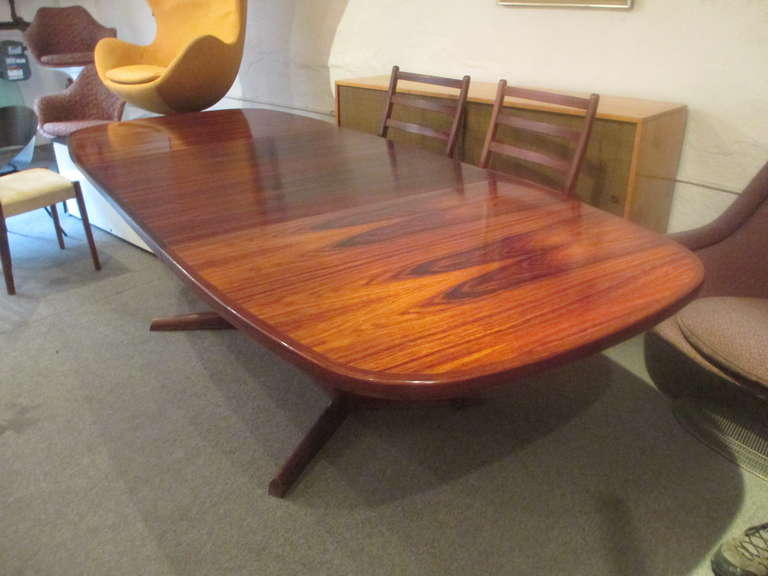 Scandinavian Modern Gudme Rosewood Table with  Six Svegards Rosewood Chairs