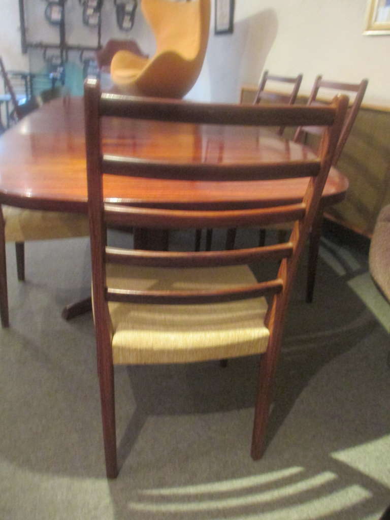 Gudme Rosewood Table with  Six Svegards Rosewood Chairs 3