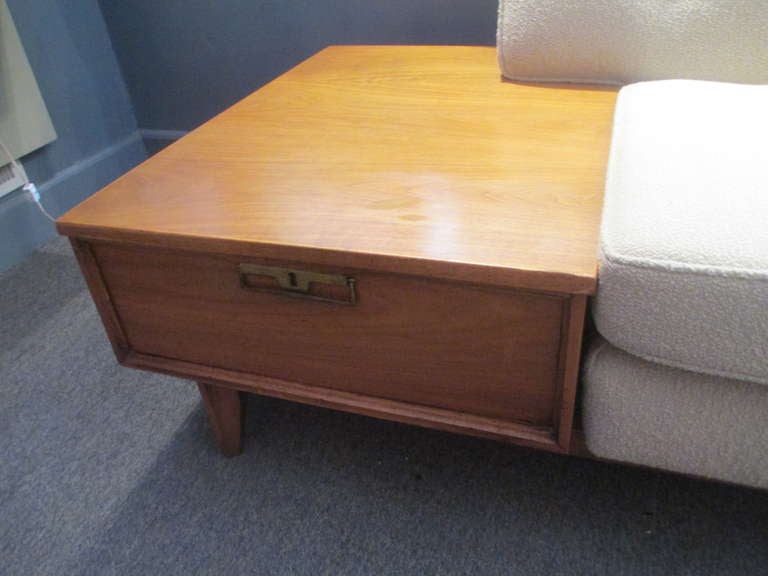 sectional with built in end table