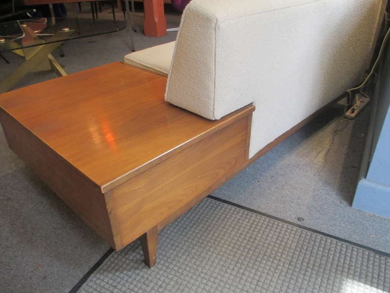 Mid-Century Modern Thomasville Sectional Sofa with Built in End tables