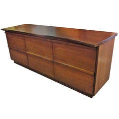 Vintage New Hope School Walnut 6-drawer Dresser Watanabe