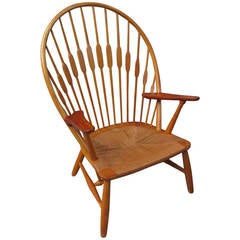 Vintage Hans Wegner Peacock Chair Model 550 by Johannes Hansen