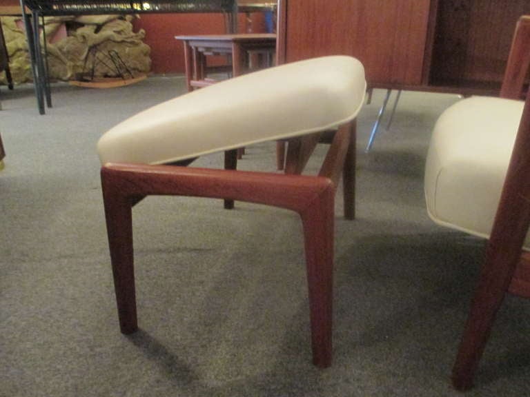 Dux Teak Lounge Chair and Ottoman In Excellent Condition In Philadelphia, PA