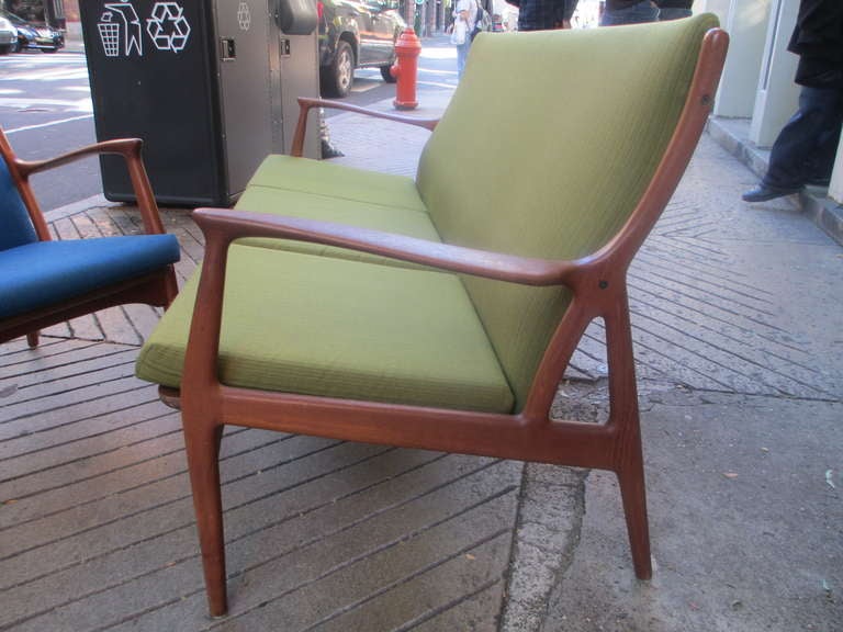 Scandinavian Modern Danish Teak Sofa and Chair