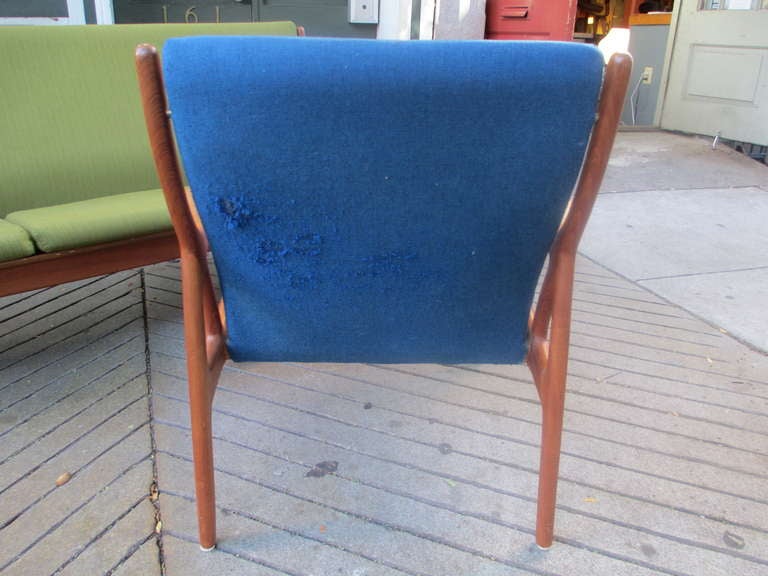 Mid-20th Century Danish Teak Sofa and Chair