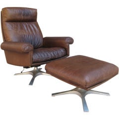 De Sede Louge Chair and Ottoman