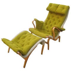 Bruno Mathsson Pernilla Chair and Ottoman