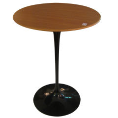 Eero Saarinen side table with walnut top for Knoll