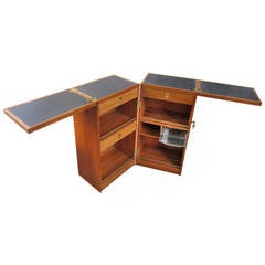 Danish Teak Bar in a Box with Flip-Top