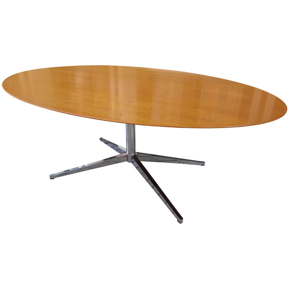 Florence Knoll for Knoll Pearwood Oval Dining Table