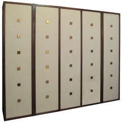 Hanging Bar with Brass Studded Leather doors