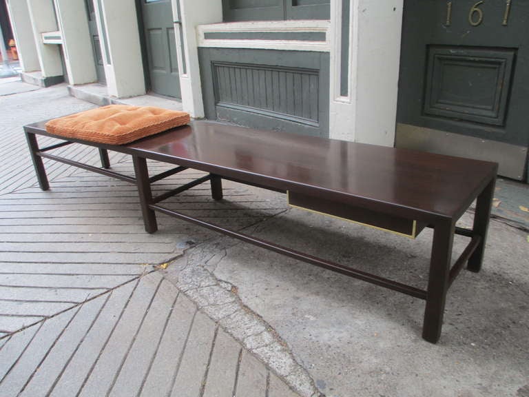 Mid-Century Modern Havery Probber Bench/Coffee Table With Drawer