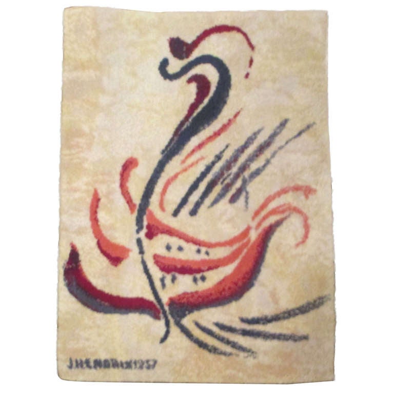 Jimi Hendrix Purple Haze 1957 Signed Area Rug at 1stDibs