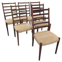 Svegards Markaryd Set of Six Rosewood Dining Chairs