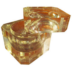 Octagonal Lucite Ice Bucket