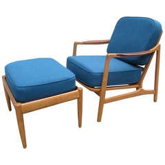 Edvard Kindt-Larsen Lounge Chair and Ottoman