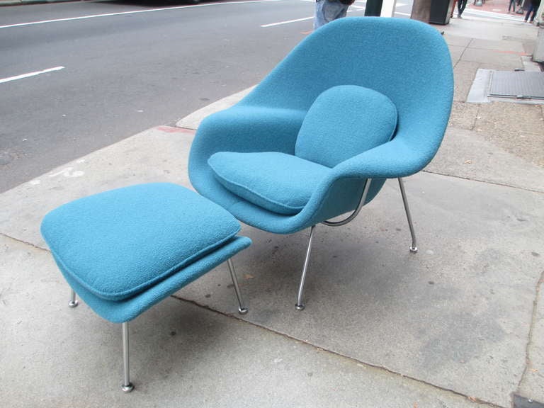 Chaise et ottomane Womb d'Eero Saarinen pour Knoll Associates