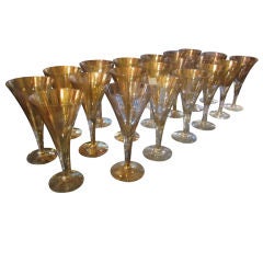 Vintage Set of 20 wine glasses by Dorthy Thorpe