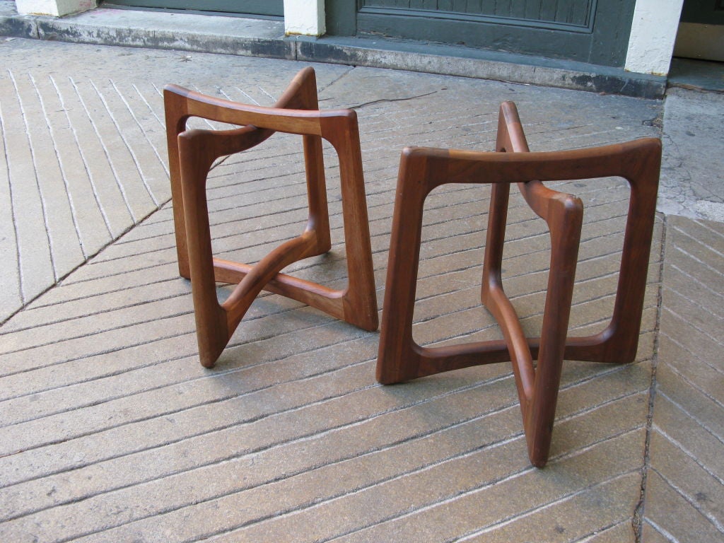 American Adrian Pearsall Walnut Pair of End tables