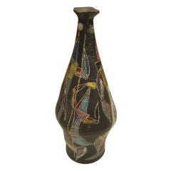 Large Hand Built Fantoni vase