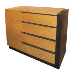 Gilbert Rohde for Herman Miller Chest of White Acer and Black Walnut