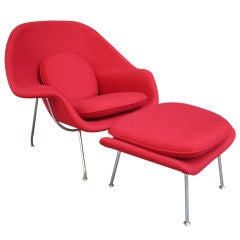 Used Eero Saarinen Womb Chair and Ottoman