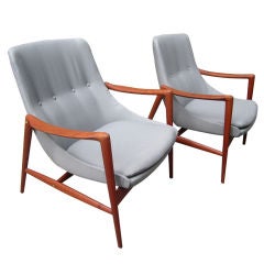Pair of Teak Danish Arm Chairs