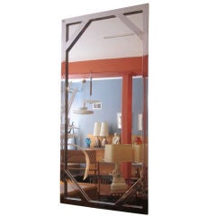 Large Chrome Wall Mirror