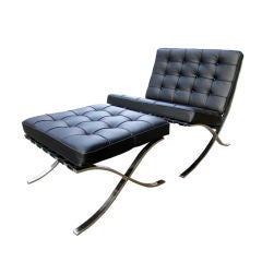 Mies van der Rohe Barcelona Chair and Ottoman for Knoll