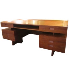 Large Custom Walnut Executive Desk Large Custom Walnut Executive Desk