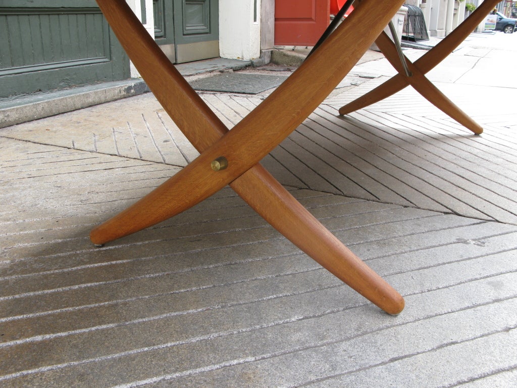 Hans Wegner for Andreas Tuck Large Teak Dropped Leaf Table