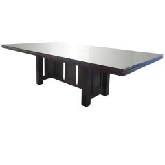 David Estriech Pace Mahagony and Marble Dining Table