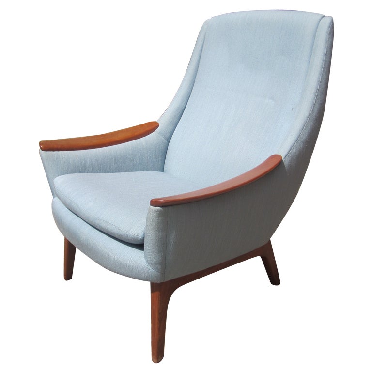 Danish Lounge Chair on Teak Frame