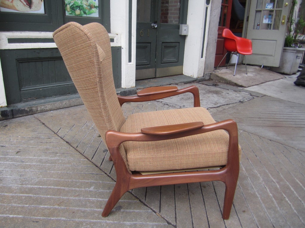 American Adrian Pearsall Lounge Chair on Walnut Frame