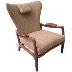 Adrian Pearsall Lounge Chair on Walnut Frame