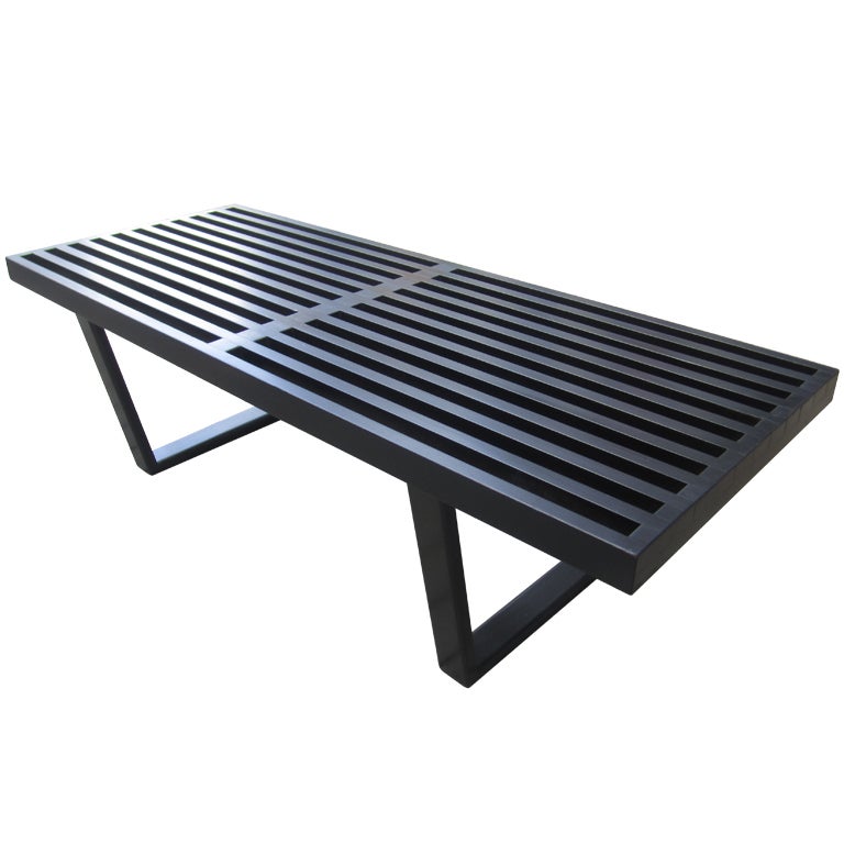 George Nelson for Herman Miller 48 inch Slat Bench in Black