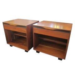 Pair of Walnut Night Stands by John Kapel for John Stuart