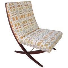 John Stuart Scissor Chair with Boris Kroll Fabric