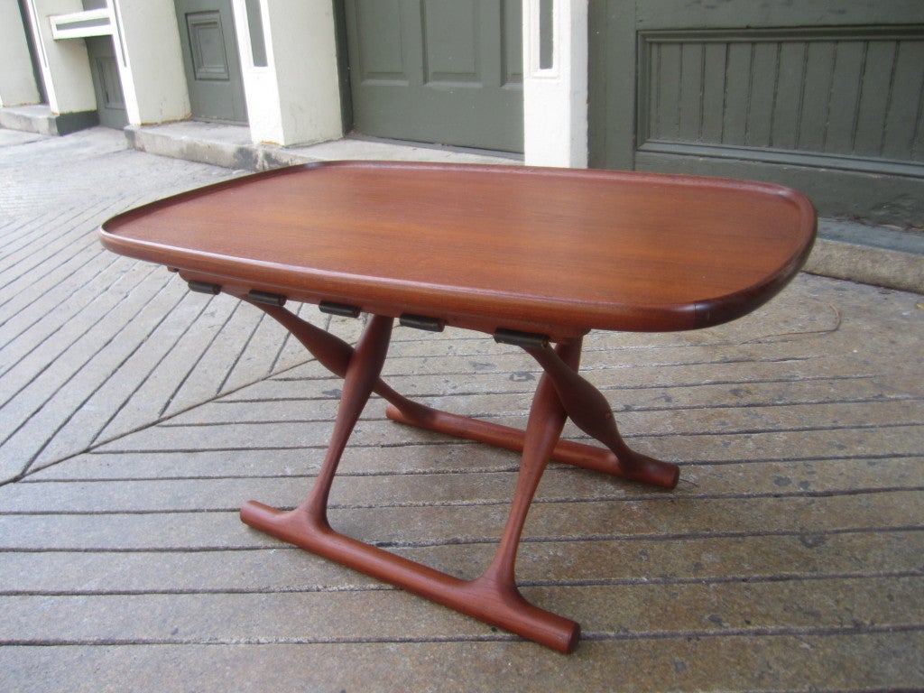 Poul Hundevad Teak Stool and Tray Table