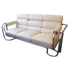 Gilbert Rohde for Troy Steamline Metal Three Seat Glider 1937