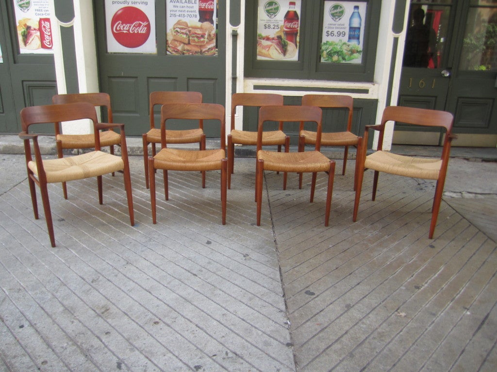 Sycamore Niels Moller Model 71 Teak Dining Chairs /Set of 6 armless