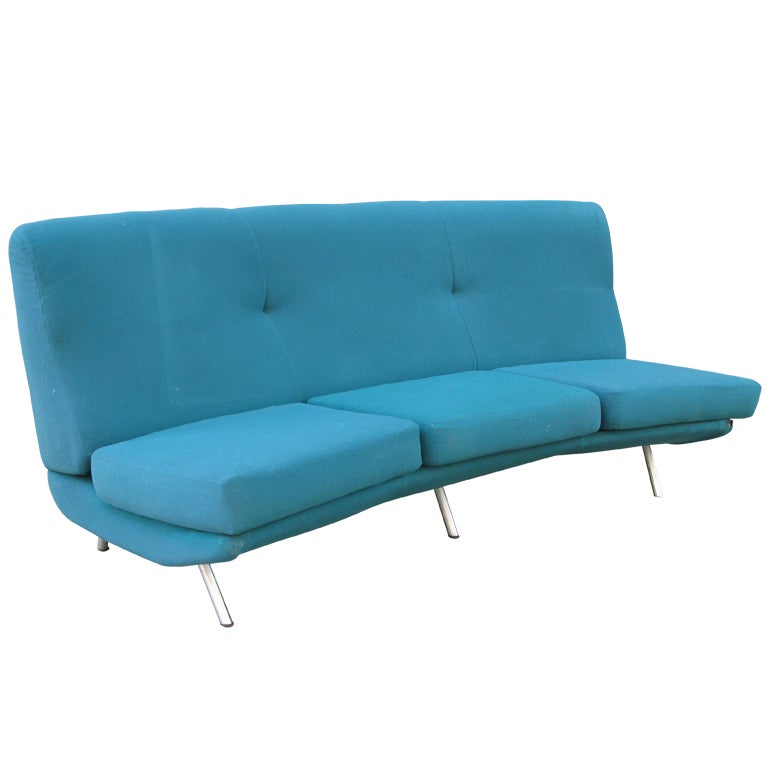 Marco Zanuso Triennale Curved Sofa by Arflex