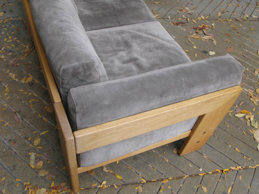 Late 20th Century Knoll Tobia Scarpa Bastian 3-seat Leather Sofa